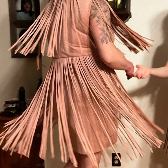 Vegan suede fringe dress ON SALE🎊🎉🥳 - Picture 5 of 7